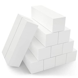 Bloque de uñas de color blanco, paquete de 12 unidades de 4 caras emry