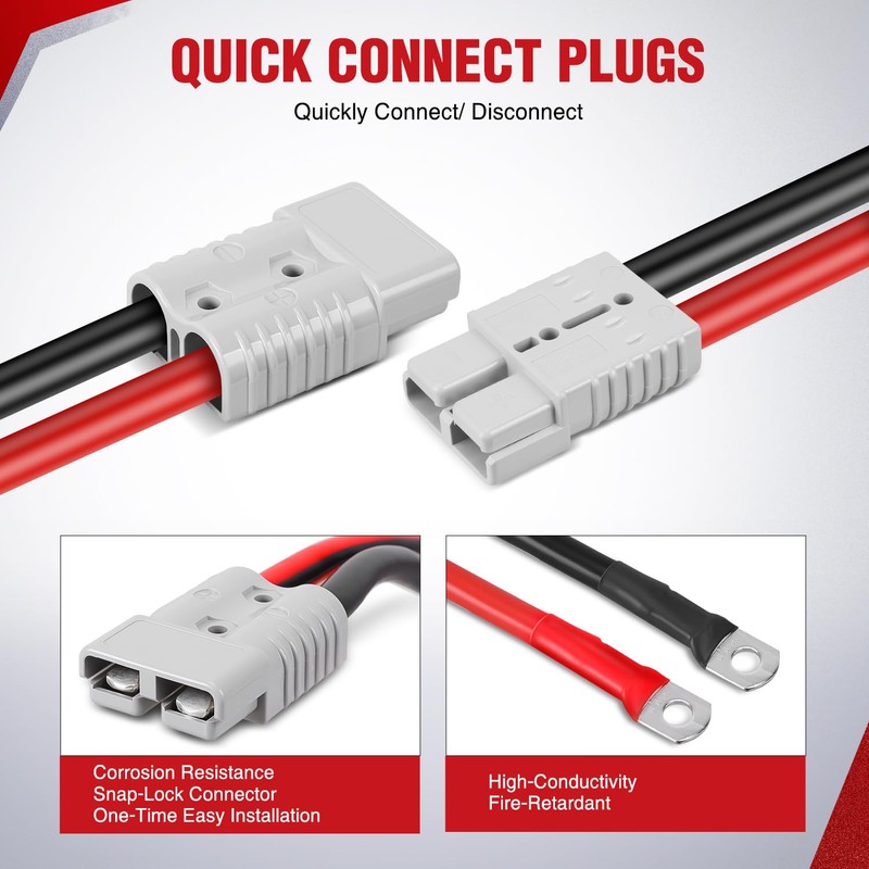 Nilight 1 Gauge 25 Feet Heavy Duty Jumper Cables 900