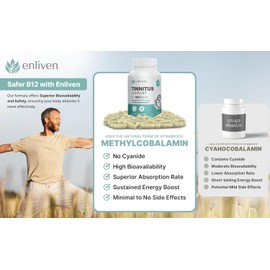 Enliven Tinnitus Relief Capsules - Prescription Strength for Ringing Ears - Best Tinnitus Relief Formula with Lemon Bioflavonoids - 60 Count (Pack of 2)