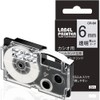 1pc 6mm Clear Black Letters CR-6X Compatible Casio Label Writer