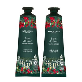 Yves Rocher Duo de Crema de manos Bayas De Invierno - Edición limitada, aroma a vainilla espumosa, 1.0 fl oz./1 onza líquida Paquete 2