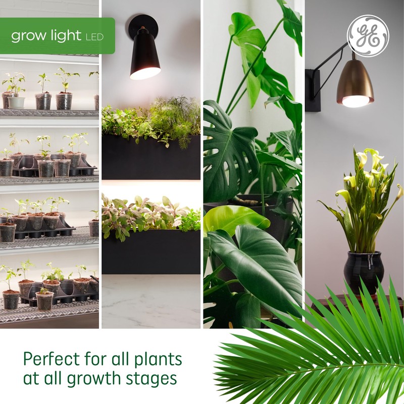 GE Grow LED Light Bulb, PAR38 Flood Light, Indoor LED