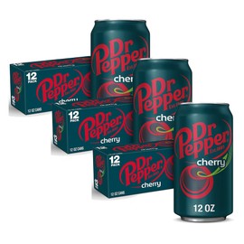 Dr. Pepper Cherry Flavored Soda Beverage Soft Drink - 3 Cases (36 Cans)