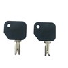 2X replacement for Hyster, Yale, Rubber Coated Forklift Key. Part