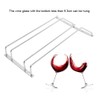 35cm Double Row Stainless Steel Wine Glass Rack Holder Hanging