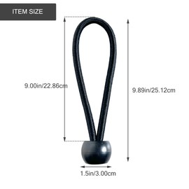 Trampoline Replacement Bungees Cords, Bungee Cords for Trampoline, 15 PCS Heavy Duty Ball Bungees Bands, Fitness Trampoline Accessories Ball Elastic Rope with T-Hook Pull Tool (9.0in/23cm)