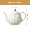 Alipis Ceramic Teapot Elegant White Tea Pot for Home Use