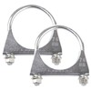Heavy Duty 2-Pack 76mm Exhaust U-Clamps, Galvanized U-Bolts for Exhaust