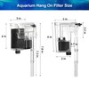 DaToo Aquarium Filter Hang On Waterfall Small Fish Tank Filter