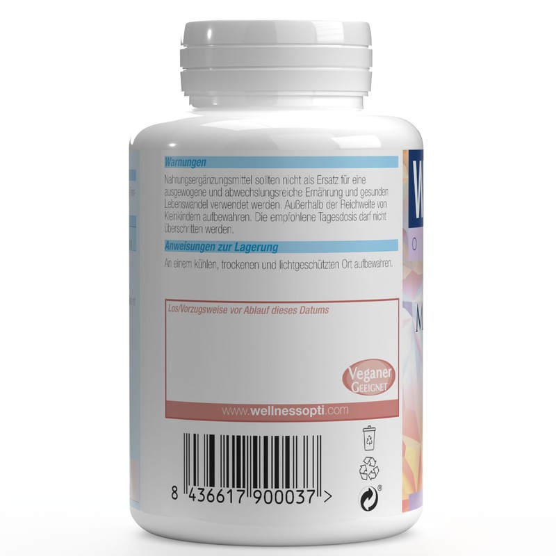 WELLNESS OPTI Magnesium Citrate 1600mg High Absorption - Supplement to
