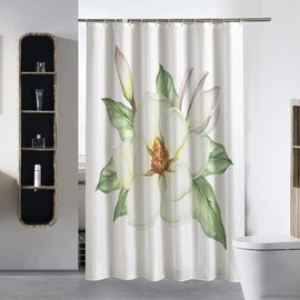 Beabes Magnolia Flora Shower Curtain Beautiful Blooming Magnolia Flower Isolated On White Background Soft Stylish Shower Curtain for Men Women Decor Polyester 72x72 Inch(180X180cm)