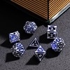 UDIXI Purple Metal Dice Set D&D, 7-Piece Heavy Metallic DND