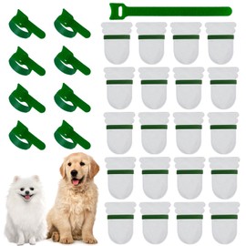 20PCS Disposable Dog Booties for Paw Protection, Disposable Waterproof Dog Boots with Adjustable Velcro, Paw Protectors for Small Medium Dogs and Cats (L)