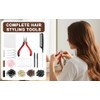 Hair Extension Tools Kit, Hair Extension Parts with 600 Silicone-Lined