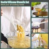 E-far Silicone Cooking Utensils Set, 7-Piece White Heat Resistant Kitchen