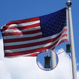 ROTERDON Flag Weights for Bottom of Flag, 700 Grams Flag Weight for Weighting/Fixing Flags in Windy Flag Location, no Noise (Black)