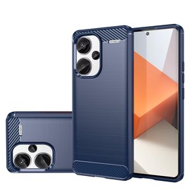Gufuwo Case for Redmi Note 13 Pro+ 5G / Redmi Note 13 Pro Plus 5G, Carbon Fiber, TPU Soft Case, Slim, Blue