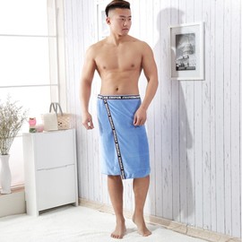 YJZQ Saunakilt Men's Sauna Towel Sauna Sarong Kilt Adjustable Sauna Towel Shower Towel with Press Studs One Size Quick-Drying Sauna Skirt Towel 70 x 140 cm