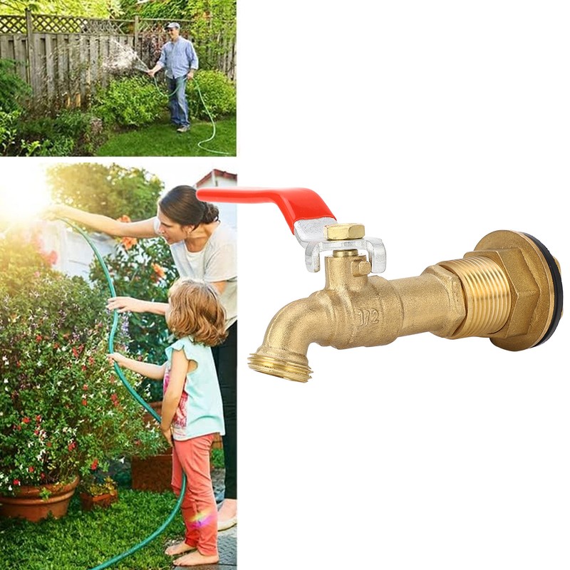 Rain Barrel Spigot 1/2 Inch Quarter Turn Ball Valve Rain