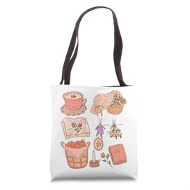 Nature Books and Cottage Core Picnic Art Tote Bag