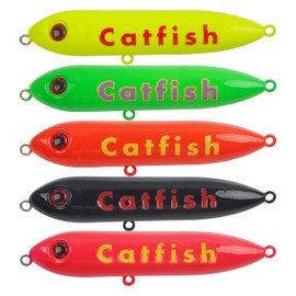 Catfish Rattling Line Float Lure for Catfishing, 10cm/14cm Catfish Spook Rattle/Floats Demon Dragon Style Peg Floats for Santee Rig Fishing