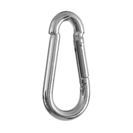 Fire Brigade Carabiner Hooks 100 x 10 Steel / Stainless Steel A4 Carabiner with High Load Capacity up to 350 kg Galvanised Fire Brigade Carabiner Pack of 5