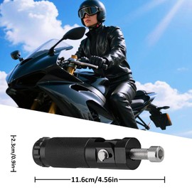 Txmyxgs Motorrad Fußrasten,M8 Motorrad Fußrasten,1 Paar Fußrasten Motorrad,Motorschutz-Fußrasten Für Motorrad Motorräder und Elektroautos,Kompatibel Mit 8 mm Schloss (Schwarz)