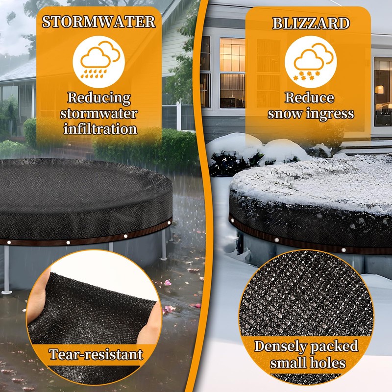 18ft Round Leaf Net Pool Cover for Above Ground Pools,Mesh
