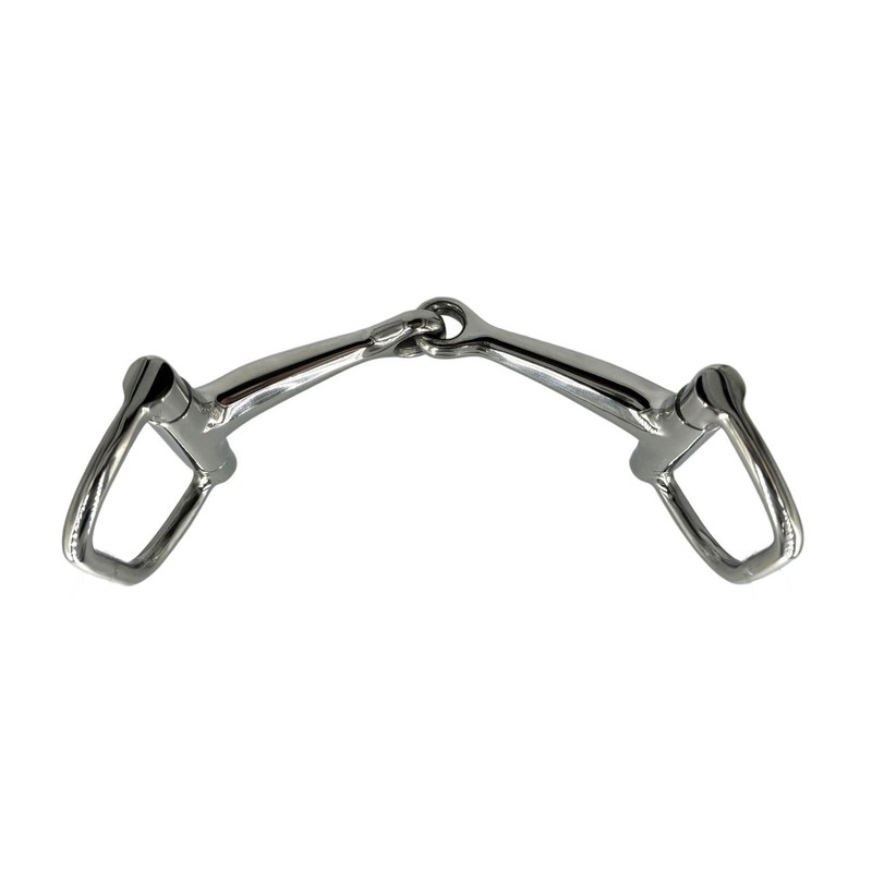 Equine Smile ES0106 D-Ring D-Button Bit Simple Broken Stainless Steel