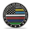 3D Thin Red Line Fire Rescue Challenge Coin EMS Police