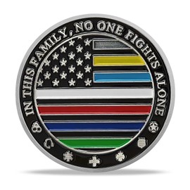 3D Thin Red Line Fire Rescue Challenge Coin EMS Police Firefighter Collection Gift