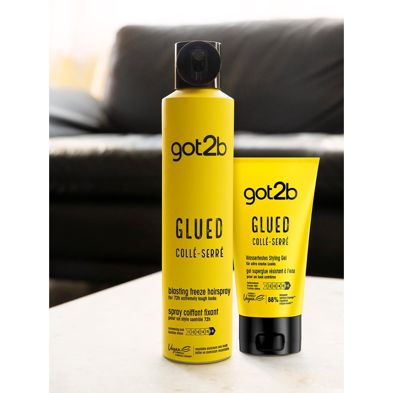 Schwarzkopf Got2B Glued Gel Waterproof Hair Gel for Men with