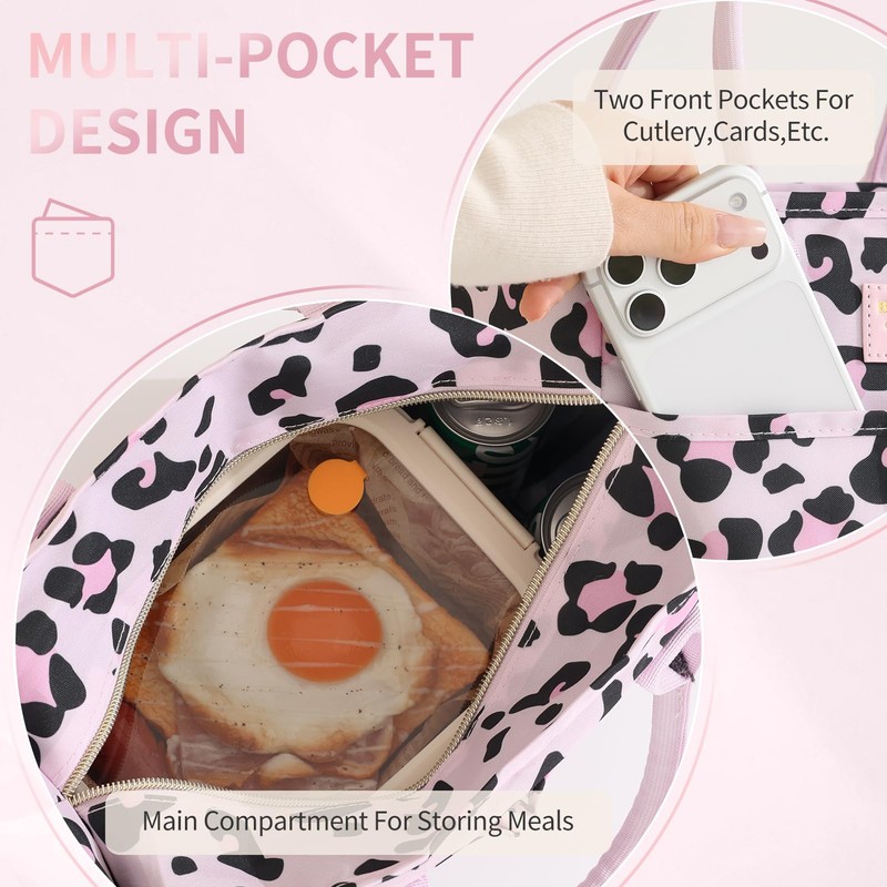 Lunch Bag Insulated,Adults Lunch Box with Pockets waterproof,Large Lunch Cooler