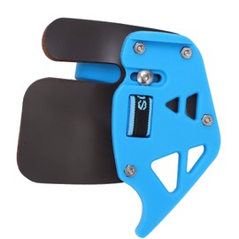 Archery Finger Tab Shooting Tabs Double Layer Leather Tabs Guard Protect Guard for Recurve Bow Bleu