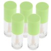Healvian 5pcs Clear Lip Gloss Tubes with Large Brush Refillable