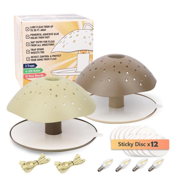 Flea Trap, 2 Packs of Sticky Flea Traps for Inside