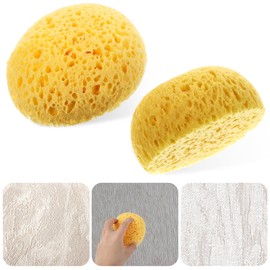 Mabor 2Pcs Texture Sponges, Sponge for Patch/Repair Ceiling Drywall Wall, Round Clay Sponges for Pottery, DIY Painting Ceiling Wall Texture