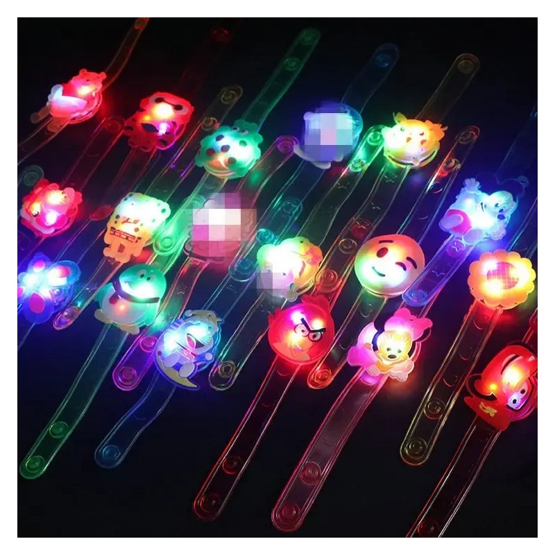 30 Pulseras Con Luces Led Para Niños Que Brillan