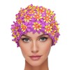 Medifier Swim cap Floral Petal Retro Style Bathing Caps for