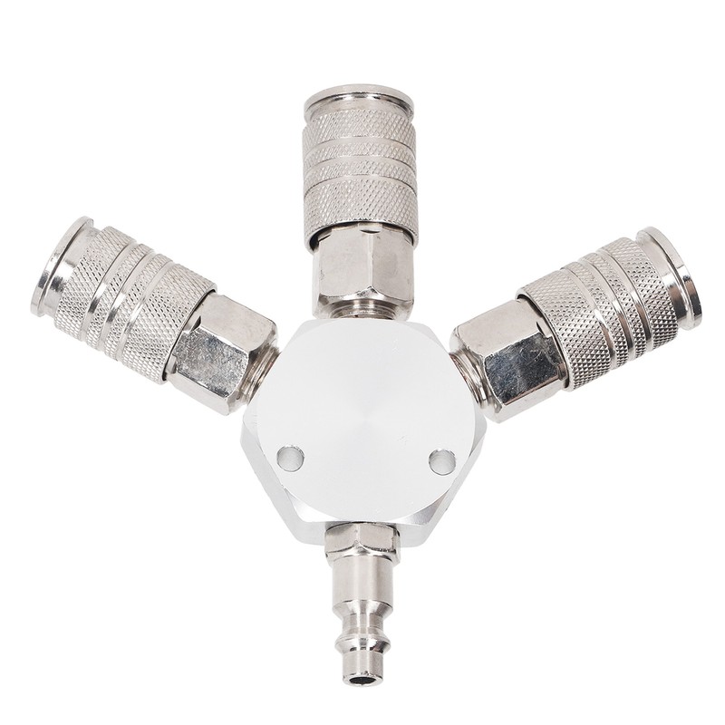 3 Way Air Splitter 1/4 Inch NPT Male Thread 3