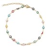 AT Jewellery - Multi-Colour Evil Eye | Gold Ankle Chain