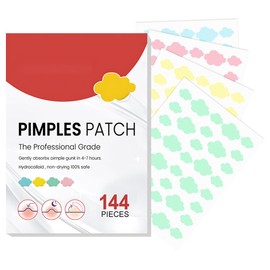 FeiCuiYun Cute Clouds Zit Covers, Pimple Patches for Face, Hydrocolloid Acne Patches, Colorful Spot Stickers with Tea Tree, Salicylic Acid & Cica Oil| 144 Count