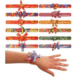 Henbrandt 12 x ANIMAL SNAP BRACELET CHILDREN KIDS LOOT GOODY PARTY BAGS PINNATA FILLERS TOYS