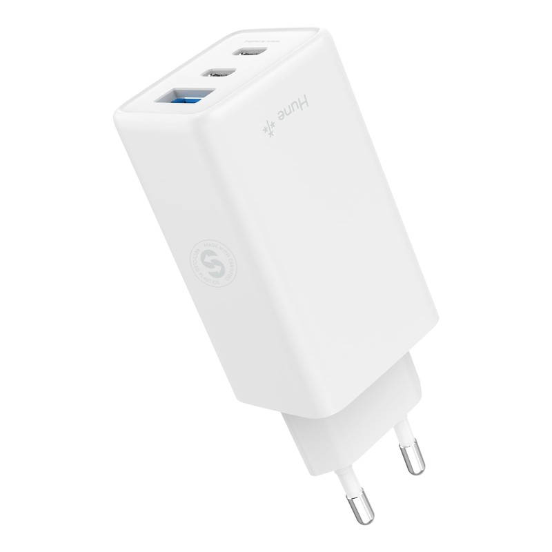 HUNE Huron T65W Dreifach-Ladegerät (2 x USB-C + 1 x