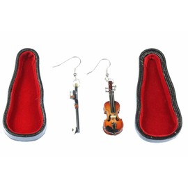 Miniblings Earrings with The VIOLIN Violins Violin Orchestra with Arc Earrings Box