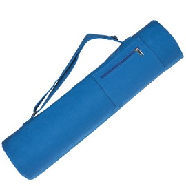 Baestappy Cotton yoga mat bag with Pockets and Adjustable Strap - Full Zip Cargo Yoga Mat Carrier Bag - Bag for 1/4" 1/3" Thick Yoga Mat