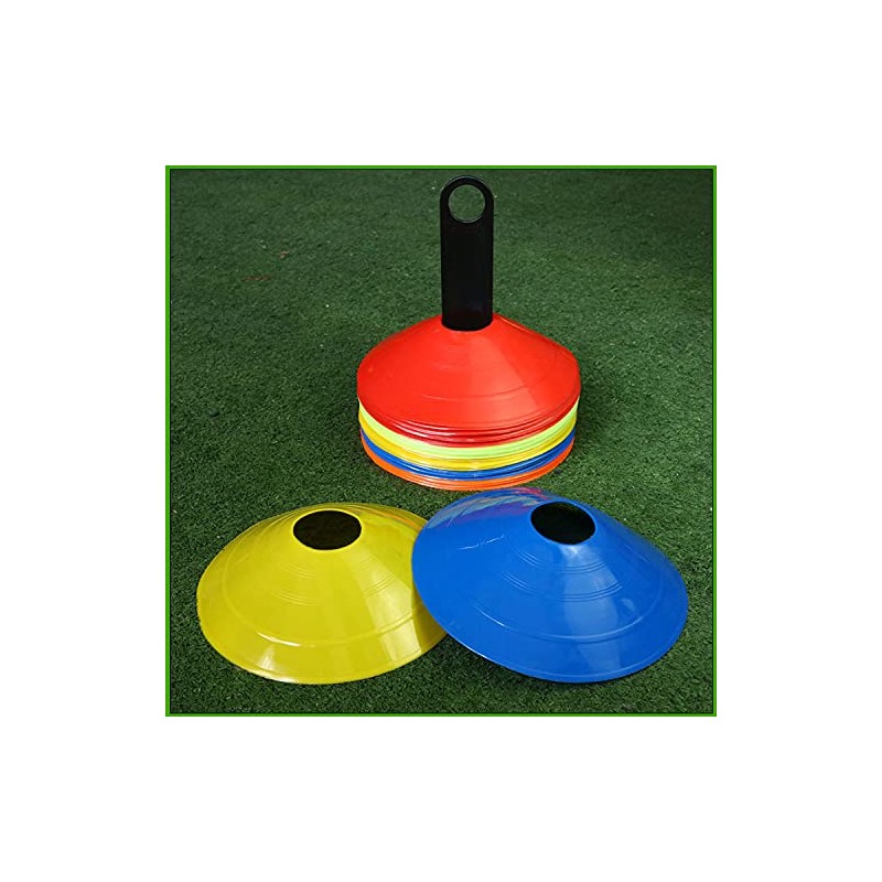QUUPY 20 Soccer Cones Disc Cone Sets, Sports Speed and