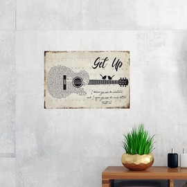 Cusde Vintage Get Up Metal Tin Sign Shinedown Lyrics Vintage Retro Garage Signs For Men Wall Decorations Posters Man Cave Decor 8x12 Inch