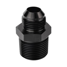EVIL ENERGY 12AN to 1 BSPT Pipe Fitting Adapter Aluminum Straight Black