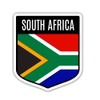 Squiddy South Africa Flag Shield - Vinyl Sticker for Car, Laptop, Notebook (5" high)